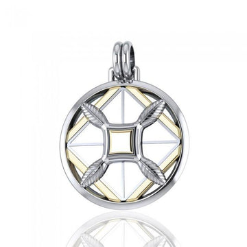 Protection and Growth Silver and Gold Accent Pendant MPD1241 - Jewelry